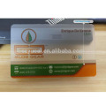 0.38mm Dicke transparente Kunststoff Visitenkarte, Hight Qualität PVC Visitenkarte, Premium Visitenkarte